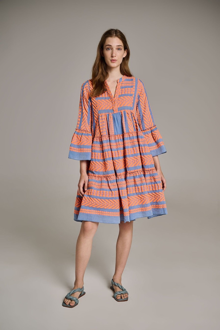 Devotion TWINS Ella Midi-Orange/Blue | Mama Und Ich