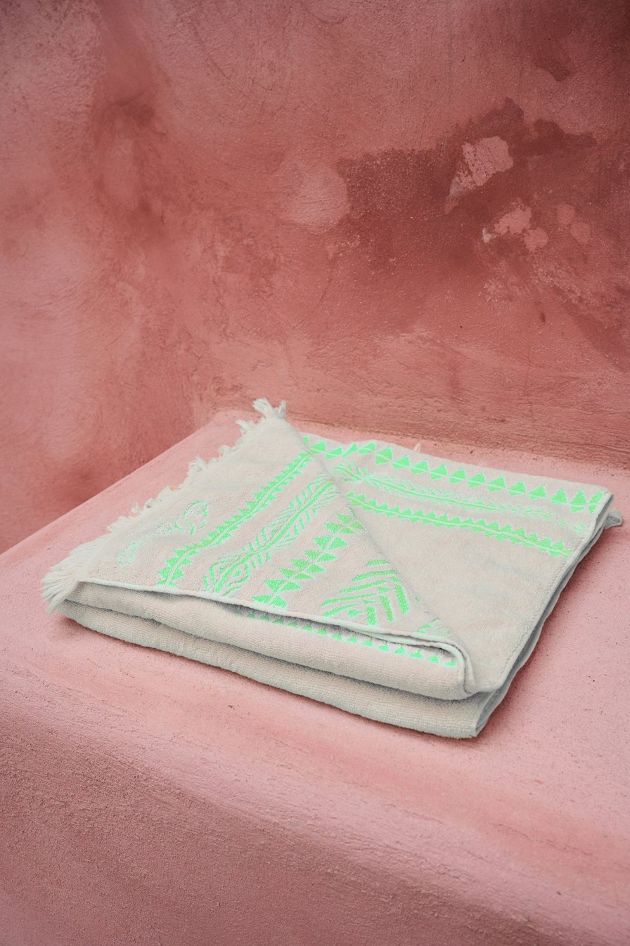 Devotion TWINS Beach Towel-N.Green/Offwhite | Handtucher