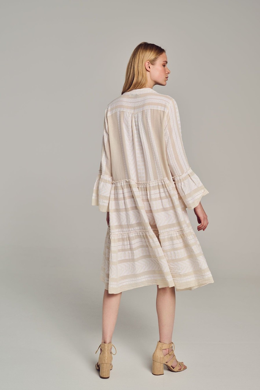 Devotion TWINS Ella Midi-Ecru/Offwhite | Kleider