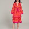 Devotion TWINS Ella Midi-N.Orange/Fushia | Kleider