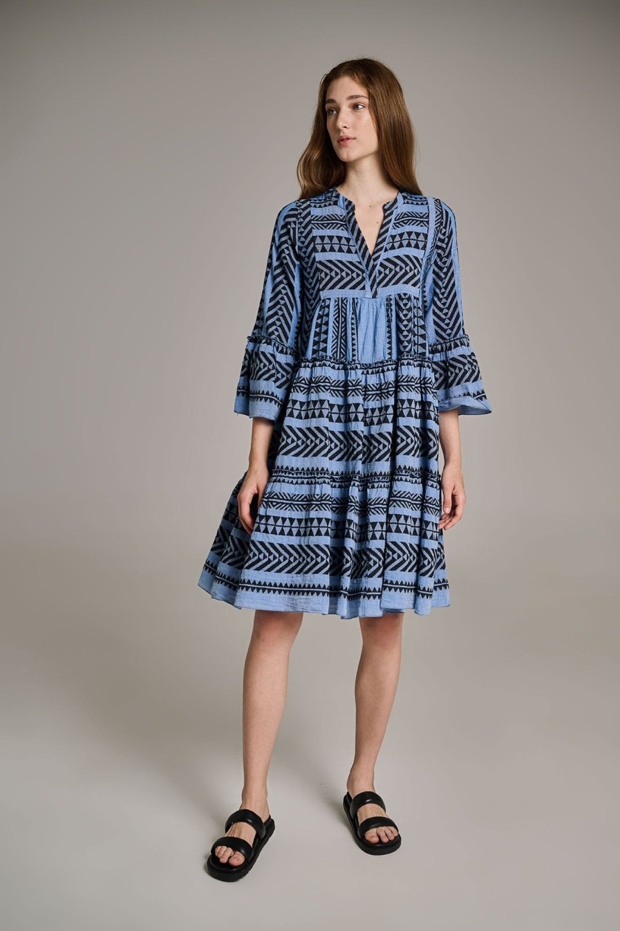 Devotion TWINS Ella Midi-Black/Blue | Kleider